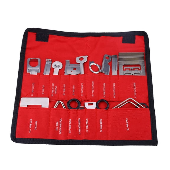 LYUMO 38 Pcs Radio Removal Kit with Stereo/CD Player/Key Tools Professional Car Radio Removal Install Tool Key Kit