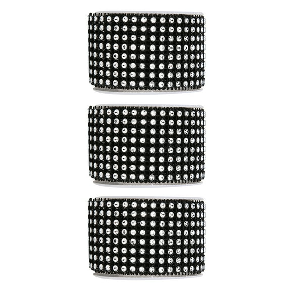LYUMO 3PCS Rhinestone Mesh Roll Shiny Diamond Wrap Ribbon Trim DIY Hand Made Decoration,Clothes Decoration,RhinestoneTrim