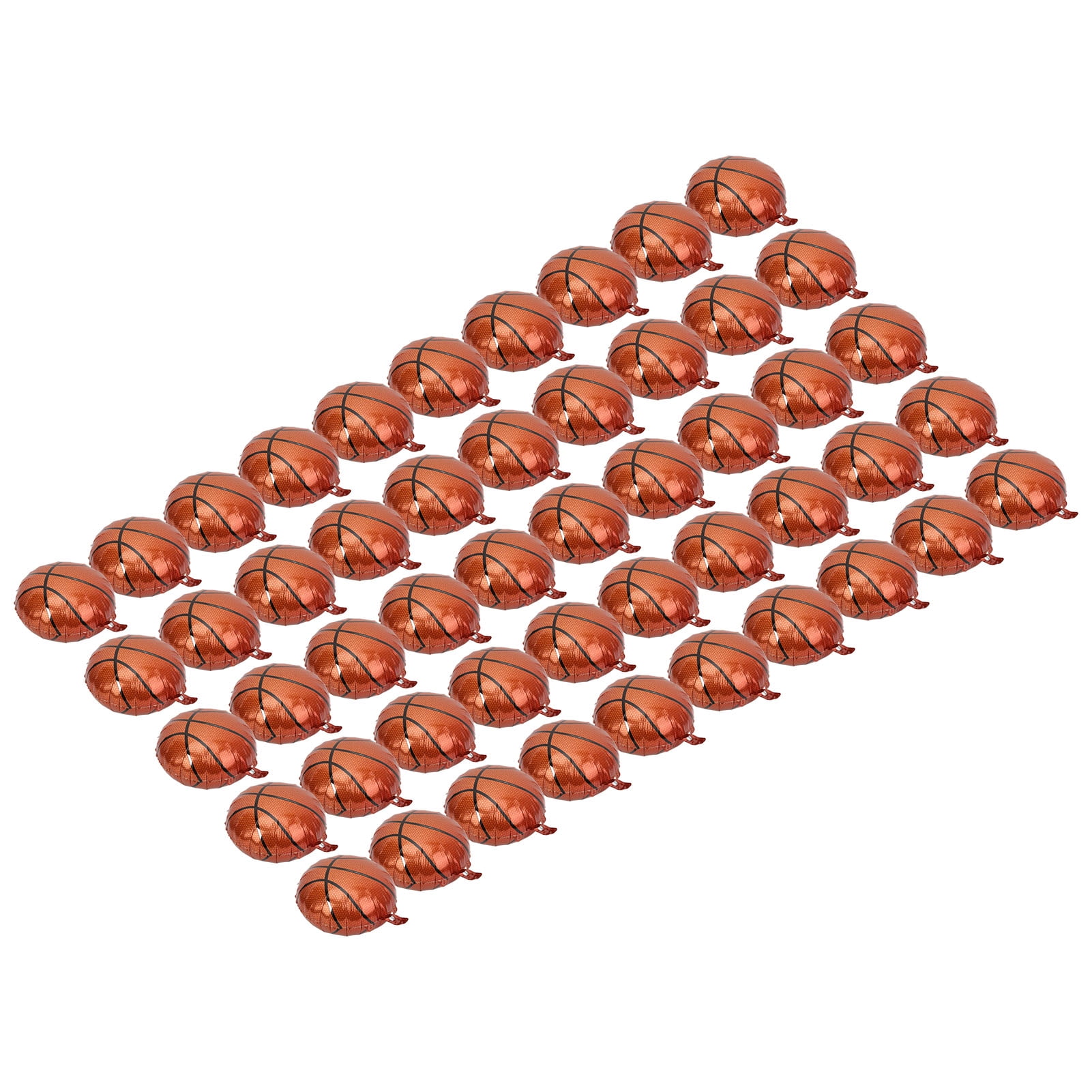 LYUMO 50pcs Basketball Balloons Aluminum Foil Sport Theme Reusable Self Sealed Interesting Party Decoration for Props,Basketball Birthday Decorations,Basketball Foil Balloons
