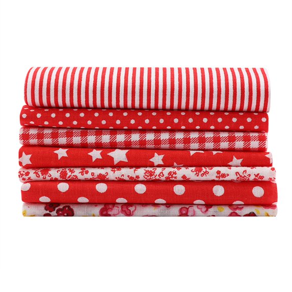 LYUMO 7pcs 50*50cm Cotton Fabric DIY Assorted Squares Pre-Cut Bedding Kit Quarters Bundle,Bedding Cotton Fabric, Pre-Cut Bedding Suite