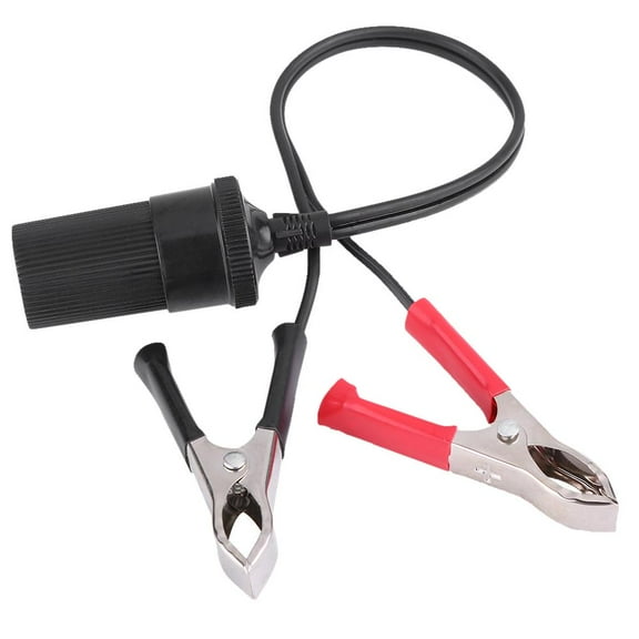 LYUMO Car Battery Clip On Plug Socket Cigarette Lighter Adapter Auxiliary Power Clamps 12V for Car Battery Power Inverter
