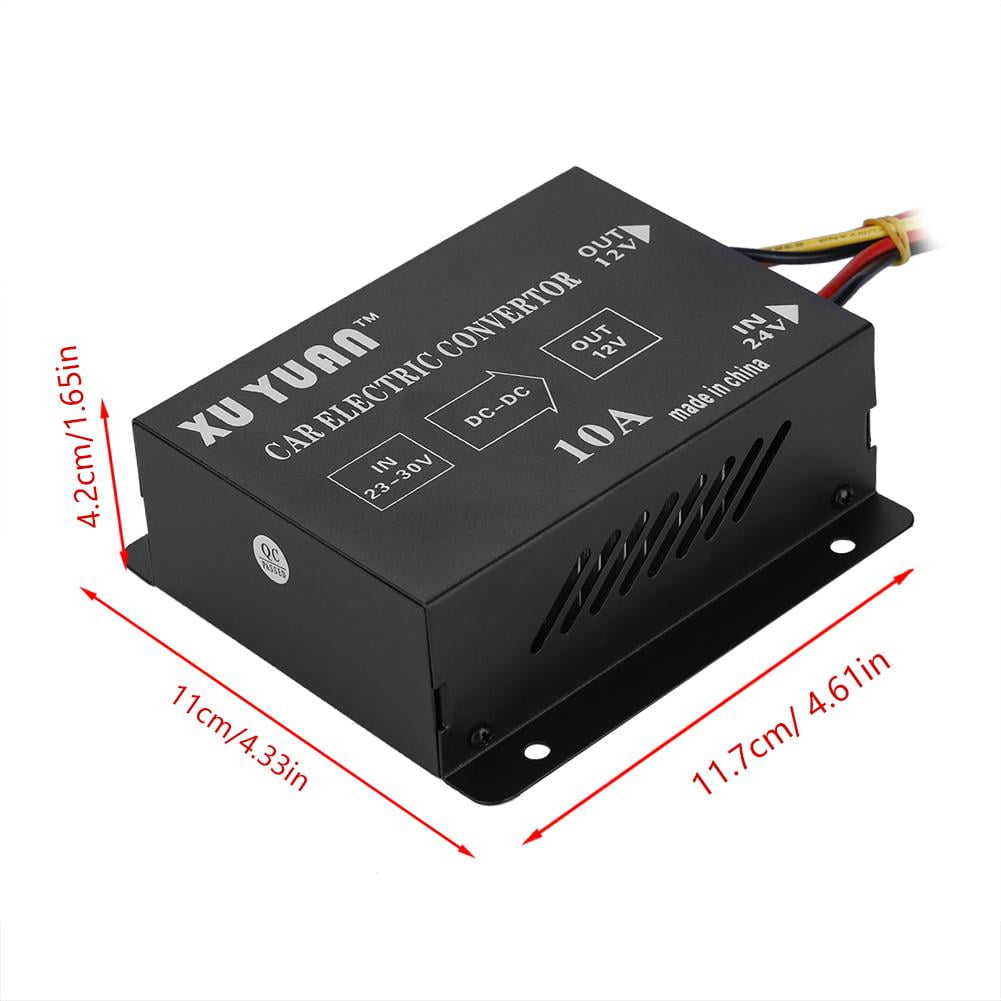 LYUMO Car Truck DC 24V to 12V Power Converter Electric Inverter Voltage Reducer Step-down Transformer, Car Voltage Reducer, Step-down Transformer