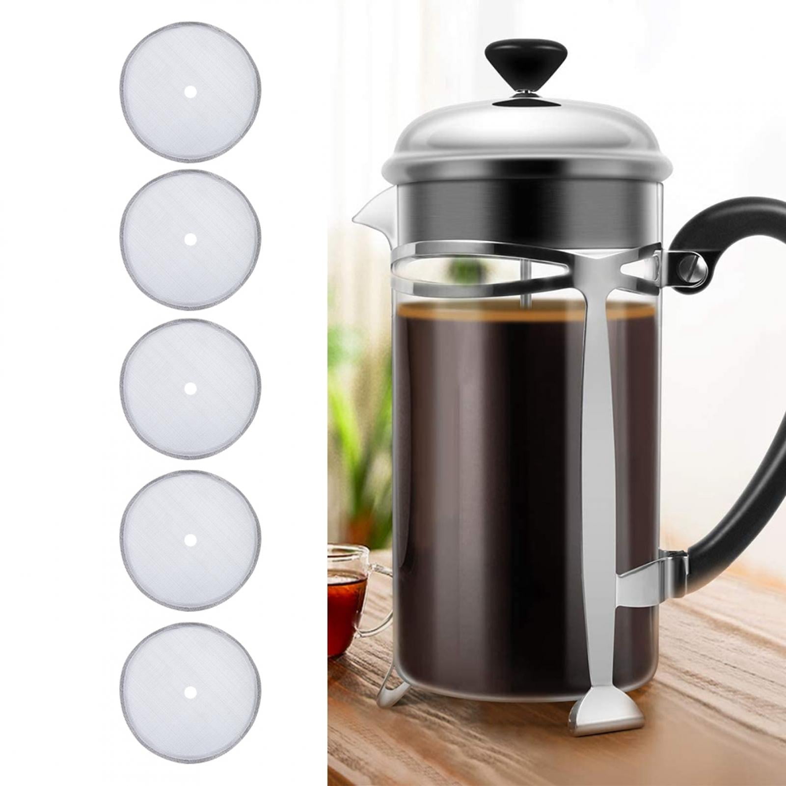 LYUMO Coffee Mesh Filter,Coffee Filter,5Pcs Stainless Steel Coffee Filter for 600ml French Press Coffee Pot Mesh Filter Accessory