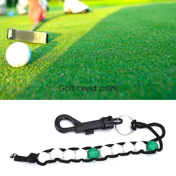 LYUMO Golf Score Counter Beads,2 Pcs/Pack Golf Bead Mark Stroke Shot Score Counter Keeper Beads with Clip , Golf Stroke Score Counter