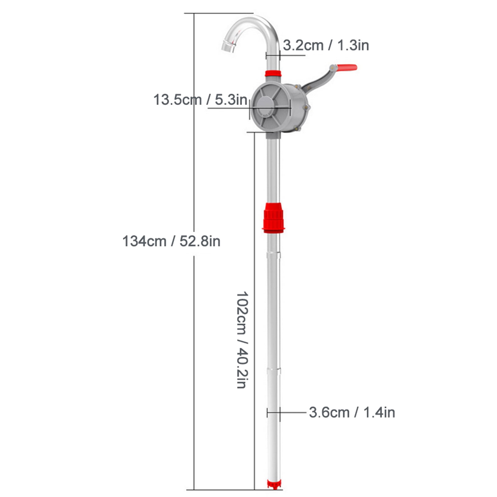 LYUMO Hand Pump Manual Oil Extractor Gas Fuel Self Priming Dispenser ...