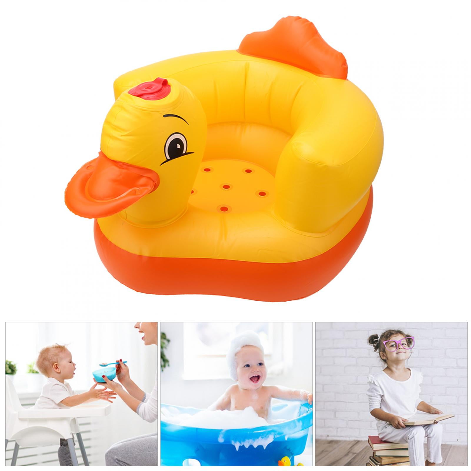 LYUMO Inflatable Baby Chair Oval Round Baby Bath Stool For