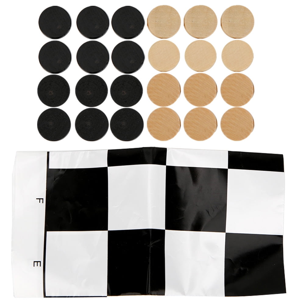 LYUMO International Checkers, 24PCS Wooden International Draught ...
