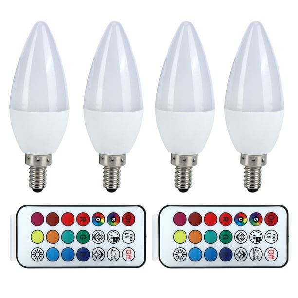 LYUMO LED Light Bulb Color Changing 3W E12 RGB+Cool White Candle Light