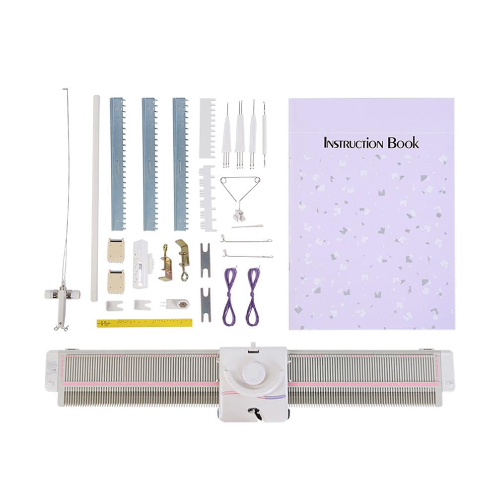 LYUMO LK150 6.5mm Mid Gauge 150 Stitches Plastic Domestic Knitting Machine with Accessories