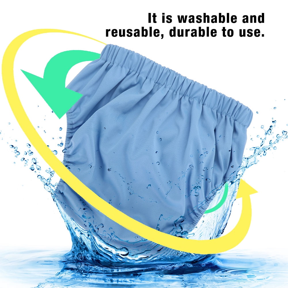 CutiePlusU Adult Cloth Diaper Washable Adult Pocket Nappy Cover Adjustable  Reusable Breathable Leak Free - Blue
