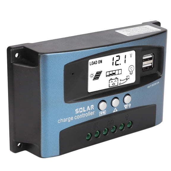 LYUMO MPPT 40/50/60/100A Solar Controller Dual USB LCD Display 12V 24V, 40A Solar Charge Controller, MPPT Solar Battery Charging