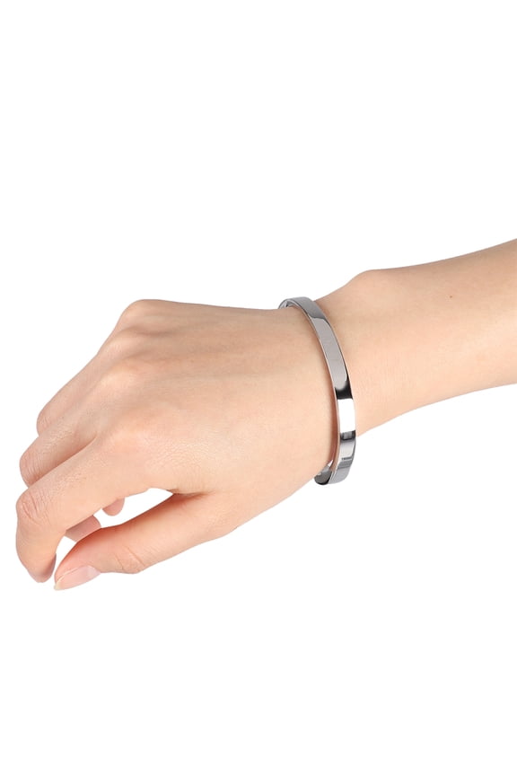 Pet Dog Cat Urn Bracelet Cremation Bangle Jewelry Ashes Keepsake Memorial Locket Titanium Steel Silver