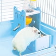thumbnail image 1 of LYUMO Pet Water Dispenser, 2 in 1 Blue Rat Hamster Automatic Pet Water Drinking Bottle Food Feeder Fountain Dispenser, Pet Feeder, 1 of 7
