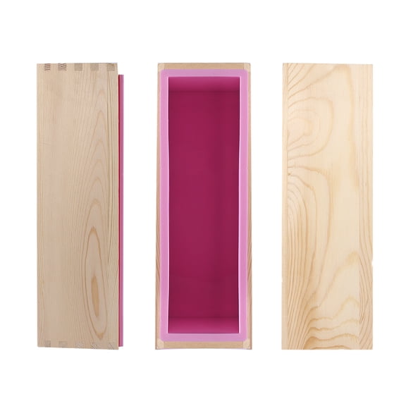 LYUMO Rectangle Mold1.5KG Rectangle Silicone Soap Mold Wood Box Kit Toast Loaf Baking Cake Tool