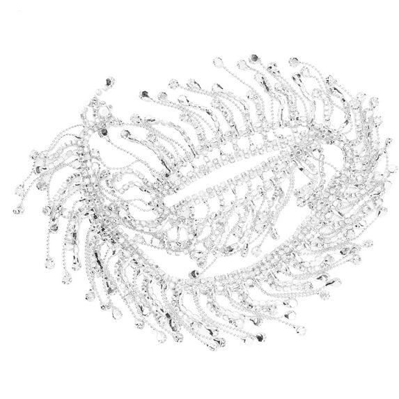 Rhinestone Tassel Chain Fringe Bridal Applique Trim Crystal Clothing Bag Decoration,Rhinestone Tassel Chain,Bridal Applique Rhinestone
