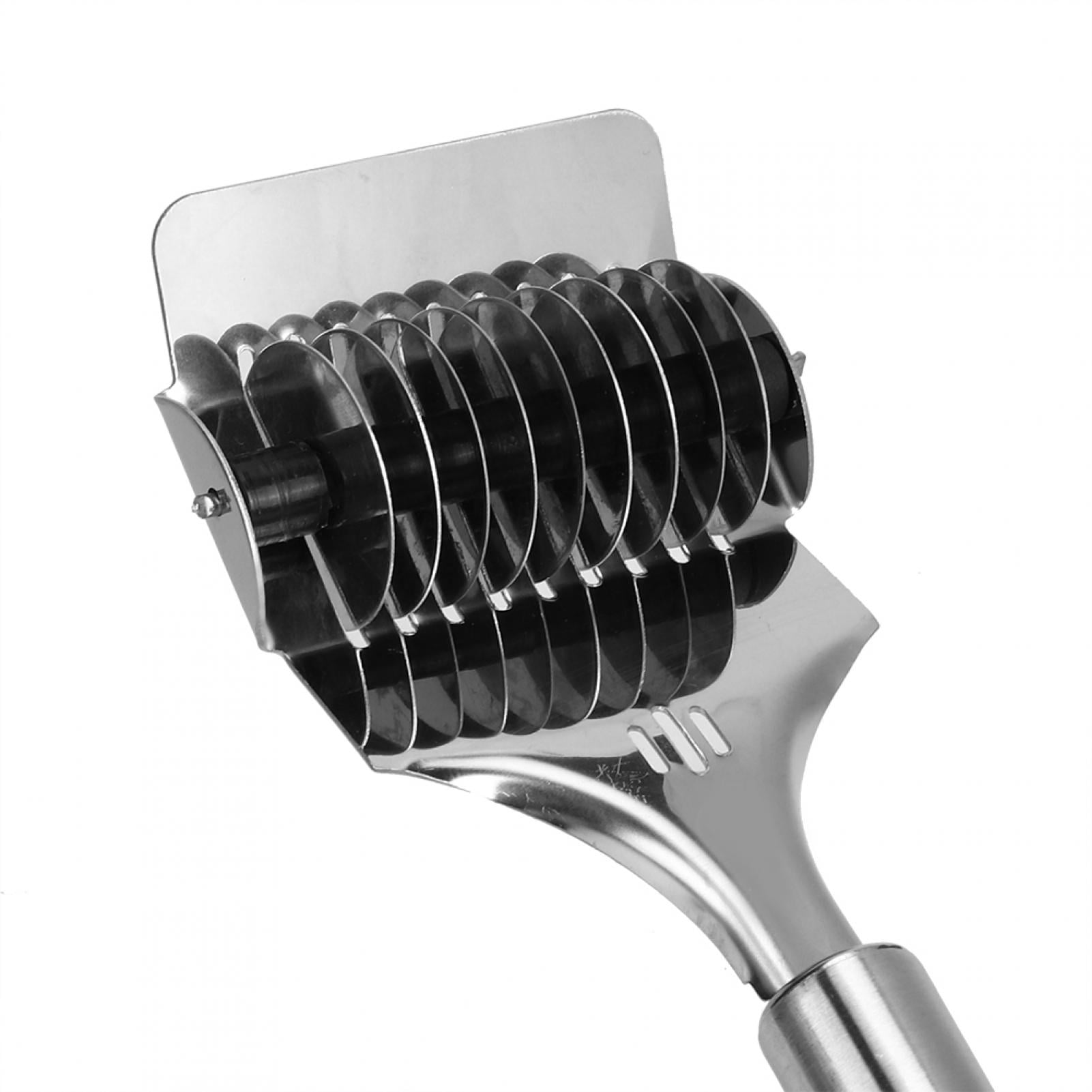LYUMO Stainless Steel Noodle Lattice Roller Dough Cutter Pasta