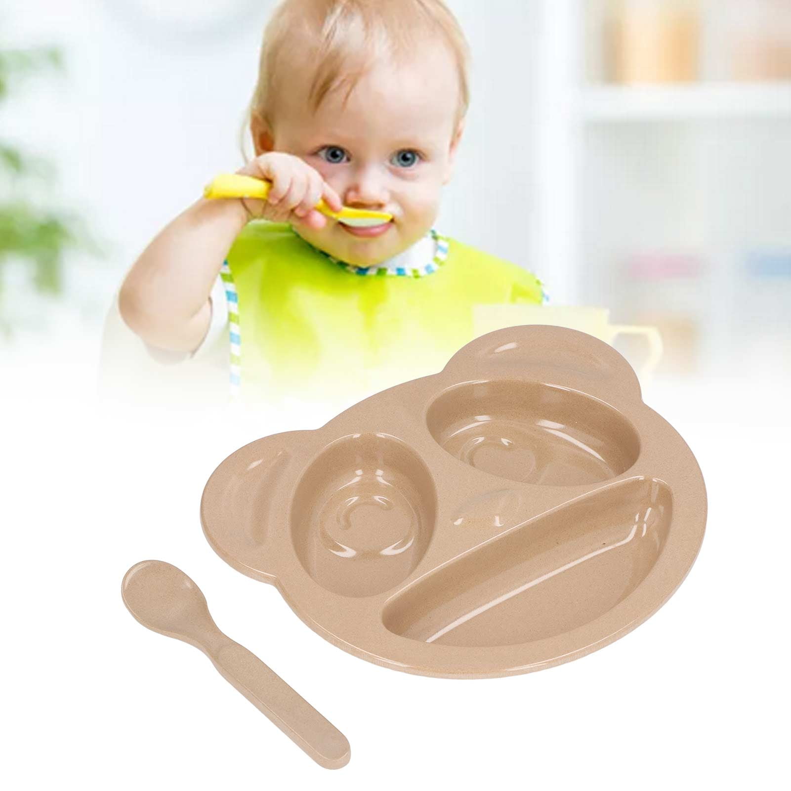 LYUMO Toddler Plate Set Panda Shape Natural Durable Safe Material lyumo-toddler-plate-set-panda-shape-natural-durable-safe-material