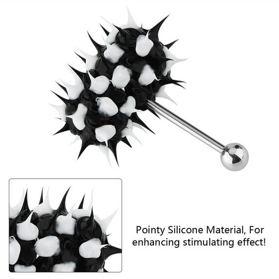 LYUMO Tongue Barbell,3Types Vibrating Tongue Ring Stud Barbell Stainless Steel Body Piercing Jewelry, Piercing Ring