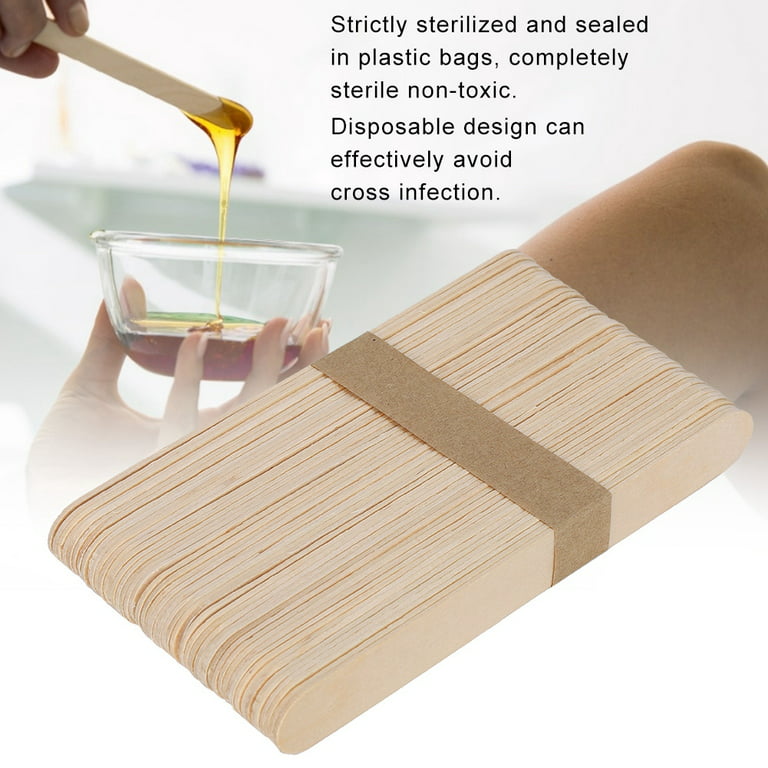 LYUMO Waxing Sticks, Wax Sticks, Wooden Hair Removal For Oral Examination  Professional Use Personal Use 