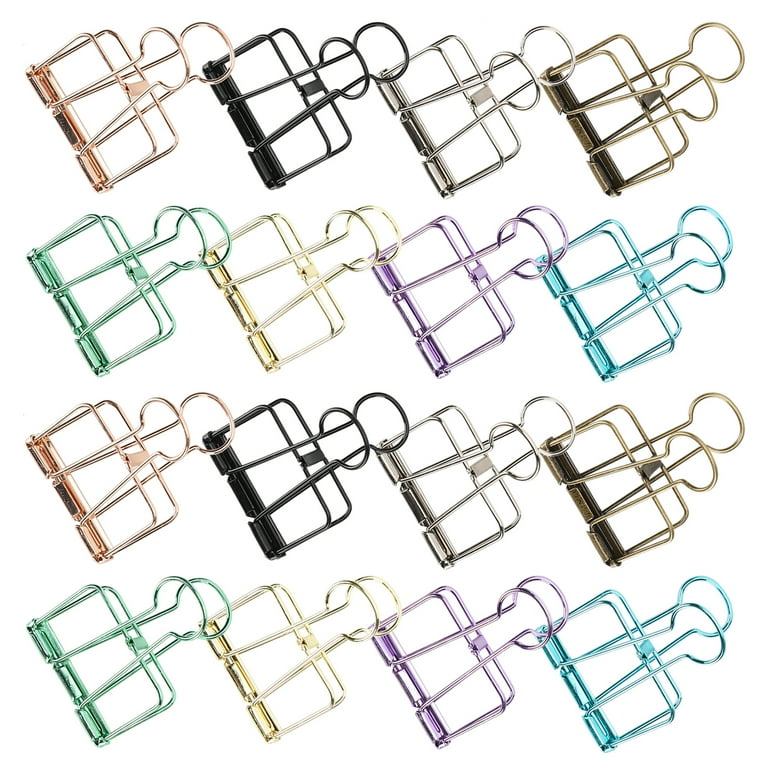 LYUMO Wire Office Clips Hollow Dovetail Clip Multi Color Long Tail Binder Clips Paperclip Office Decorative Tool Multi Color Binder Clips