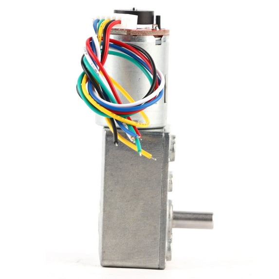 LYUMO Worm Gear Box,DC Motor,DC 12V High Torque Worm Geared Motor Reduction Motor with Encoder Srong Self-locking
