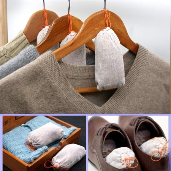 LYUSCI-15 Cedar Chip Bags and 10 Cedar Balls for Clothes Storage