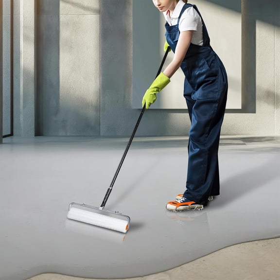 LYUSCI-18" Self Leveling Concrete Spiked Roller: 13/20/31mm Spiked Epoxy Floor Roller, Spike Screeding Compound Tools for Cement Concrete Paint, Bubble Remover from (13mm)