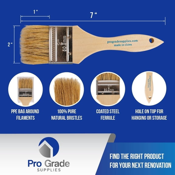 LYUSCI-2" Chip Brushes Disposable Paint Brushes (36 Pack) Contractor Pack for Paint, Stain, Glue & Epoxy