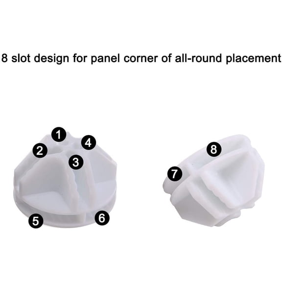 LYUSCI-24pcs Wire Cube Plastic Connectors for Cube Storage Modular Closet Organizer and Metal Grid Shelving Unit White