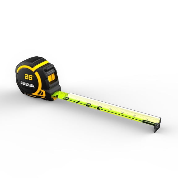 LYUSCI-25-Ft Contractor TS Wide blade Tape Measure with Backside Printing, Manual Lock, Fat Max(93425)