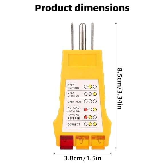 LYUSCI-2pcs Outlet Tester, Socket Plug inTester for Standard North American AC Outlets Electrical Electric Receptacle Analyzer with Safety Check Circuit Checker for Grounding Wiring Fault Detection