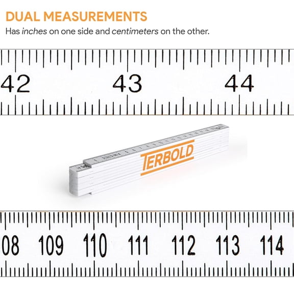 LYUSCI-2pk Folding Ruler Yard Stick | 6ft Imperial 2m Metric Measuring Stick | Durable Fiberglass Foldable Yardstick Tape Measure Construction Rulers