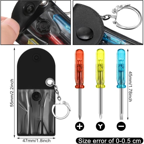 LYUSCI-30 Pcs Mini Tape Measure Screwdriver Helmet Set Multitool Pen Credit Card Father's Gift Bulk for Men Adult (Black,Yellow)