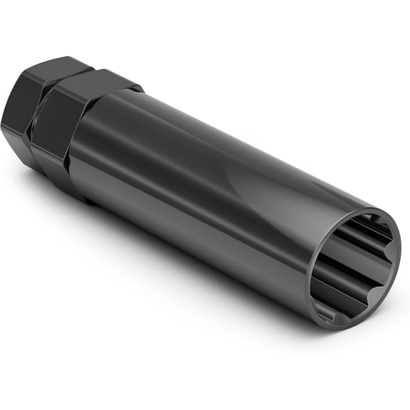 LYUSCI-3800L Seven Spline Key Adapter for M14 and 9/16" Thread 7 Spline Lug Nuts - Fits 13/16" & 7/8" Hex Wrench