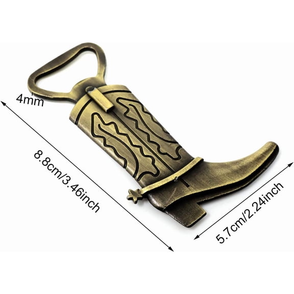LYUSCI-" 4PCS Cowboy Boot Bottle Opener Alloy Novelty Creative Beer Wine Bottle Opener Wedding Party Favors, with Exquisite Packaging"