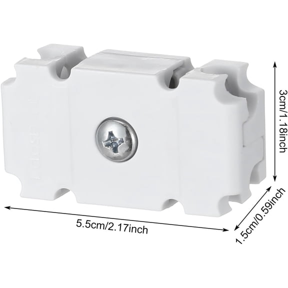LYUSCI-6 Pcs Joiner Plates Set Closet Support Brackets Parts Shelf Organizer Joiner Plate Connectors for Shelf Organizer Grid Wall Clamps Grid Connectors