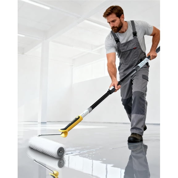 LYUSCI-9in Spiked Roller for Self Leveling Cement - Epoxy Floor Spike Roller for Self Leveling Concrete, Easy Handling for Epoxy and Applications(230mm)