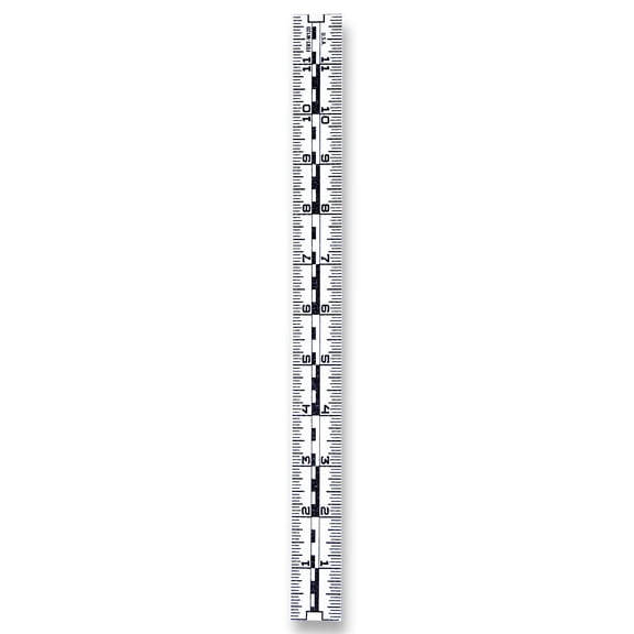 LYUSCI-Adhesive Continuous Ruler Roll Tape  Fractional  1 Inch Wide, 12 Inch Long X 42 Repeats  Dual Directional  White