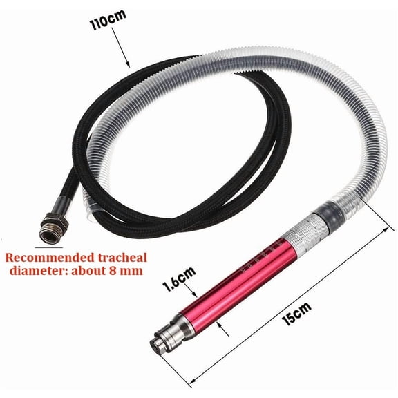 LYUSCI-Air-Powered Micro Die Grinder Set 65,000 RPM Pneumatic Pencil Grinder Tool With Wrench Handheld, 1/8" (3mm) Capacity(COLOR:black)