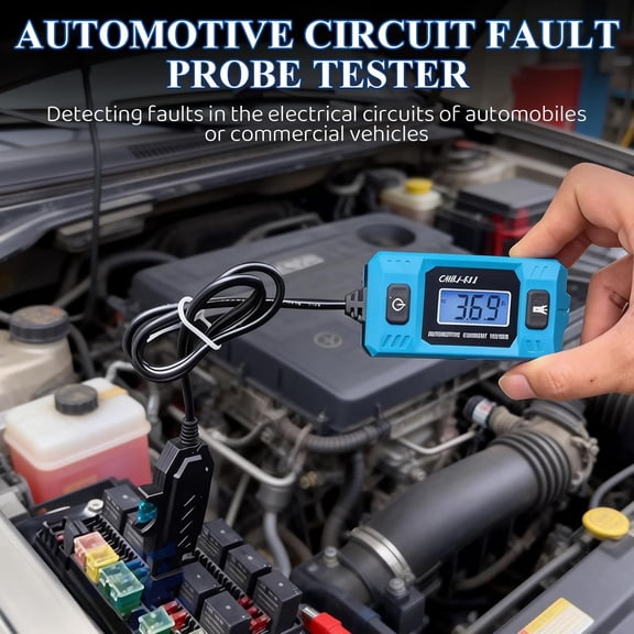 LYUSCI-Automotive Circuit Fault Probe Tester, Portable High-Precision 20A 48V Car Circuit Probe Tester with Led Display & Front Lighting, Car Relay Fuse Blade Checker for Various Vehicles