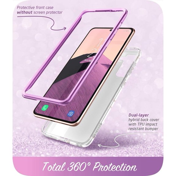 LYUSCI-Case for Samsung Galaxy S21 5G, Glitter Design Shockproof Anti-Scratch Protection [Cosmo] Without Screen Protector (Ameth)