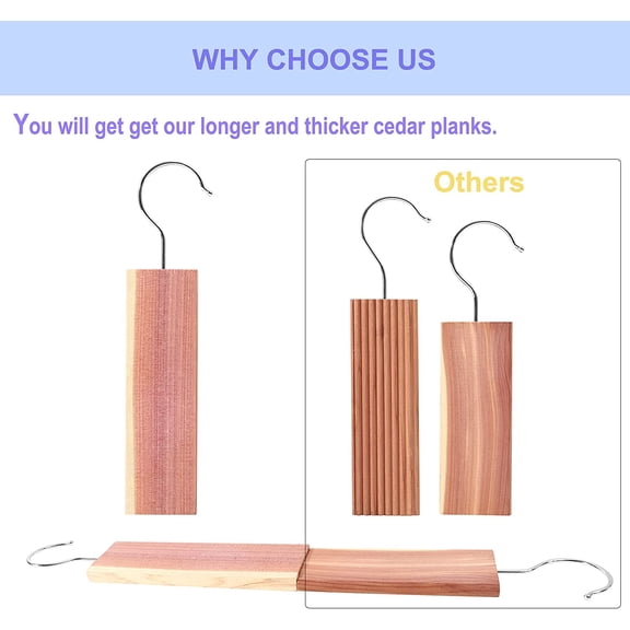 LYUSCI-Cedar Blocks for Clothes Storage, Hang Ups 10pcs and Balls 20pcs for Closet Storage Totally 30PCs
