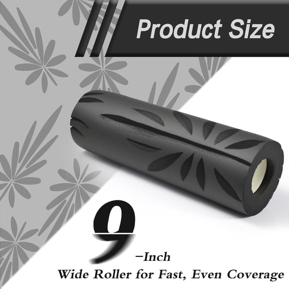 LYUSCI-DW180 Texture Roller 9-inch Crow's Foot Pattern Paint Roller for Walls and Ceilings Textured Paint Roller for Drywall Mud 9''