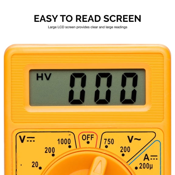 LYUSCI-HILTEX 40508 Digital Multimeter Diode & Transistor Tester AC DC Volt Test Voltmeter, Automotive Multimeter Meter Tester, Measure Voltage Test, Car Battery Tester, Analog Multimeter Kit, Volt M