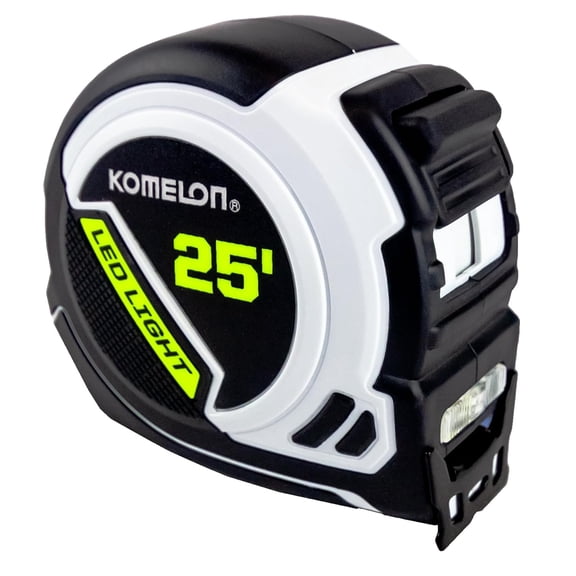 LYUSCI-LED Light Tape Measure, White/Black - 25ft. - 25LED