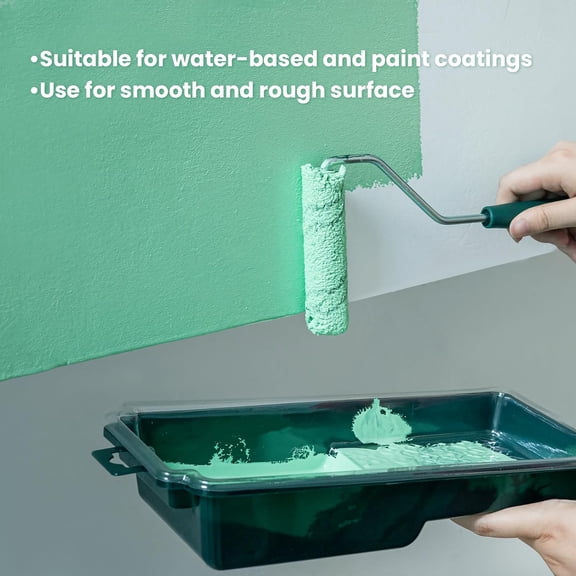 LYUSCI-Microfiber Paint Roller 4 Inch, Small Paint Roller Covers (3/8-Inch Nap, 40 Pack), Mini Paint Rollers for House Painting with Paint Roller Frame, Wall Painting Tool