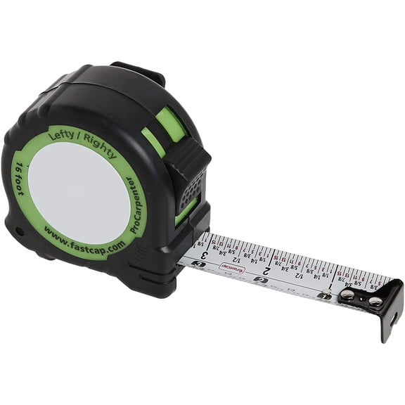 LYUSCI-PSSR-16 16 Foot Pro Carpenter Standard Reverse Measuring Tape & Flatback Story Pole 16 Foot Tape