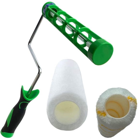 LYUSCI-Paint Roller Frame for General Core Roller Covers, 9-inch Non-Slip Roller Frame, Soft Grip Threaded Roller Handle