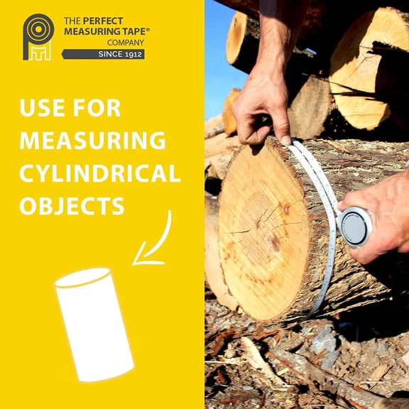 LYUSCI-Perfect Pi Diameter Circumference Tape Measure - Imperial and Metric Tape Measure 1/2-inch By 12ft / 3.5m - Use for Measuring Cylindrical Objects - (Pipe Tape, Tree Tape) Model DCT120