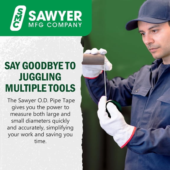 LYUSCI-Pipe Tape  Compact, Portable Tool for Fieldwork  Durable, Quick & Easy to Use  Standard Inches for Outside Diameter (Up to 79")  Hundredths Measurements (Up to 25.20")
